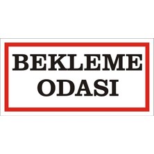 İzmir Serigrafi Bekleme Odası (Kendinden Yapışkanlı Etiket) 17 x 35 cm