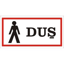 İzmir Serigrafi Duş (Bay) 2.6 mm PVC Uyarı Levhası 17 x 35 cm