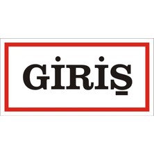 İzmir Serigrafi Giriş Galvaniz Uyarı Levhası 17 x 35 cm
