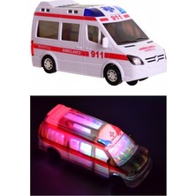 Sole 3D Işıklı Sirenli Çarp Dön Sensörlü Ambulans