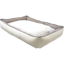 Viscopet Premium Visco Dolgulu Çift Taraflı ve Fermuarlı Yıkanabilir Flip-Pool Kedi Köpek Yatağı 65X95X18 cm