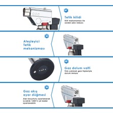 Tiger King BS-261 Bütan Gaz Torch Pürmüz Mavi Alev Çakmak