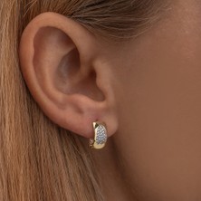 Gençtaş Kuyumculuk 14 Ayar Altın Damla Desenli Kadın Küpe