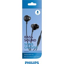 Philips TAUE101BK Kablolu Kulakiçi Mikrofonlu Kulaklık Siyah