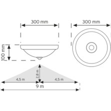 No-Vo Ledli Sensörlü Tavan Armatürü - NV003