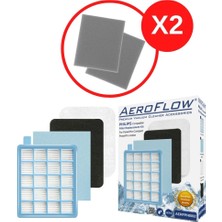 AeroFlow Philips Fc 8471/01 Powerpro Compact Uyumlu Hepa Filtre Seti + 2 Adet Sünger