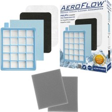 AeroFlow Philips Fc 8633/01 Powerpro Active Uyumlu Hepa Filtre Seti + 2 Adet Sünger