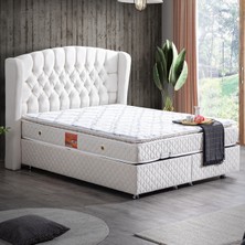 Setay Nice Tek Kişilik Baza Başlık Real Pedli Yatak Seti - Krem