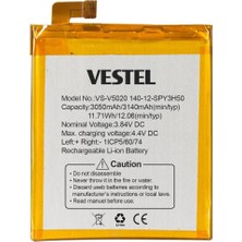 Kvy Vestel Venüs V3 5020 Uyumlu Batarya Pil 3050 mAh