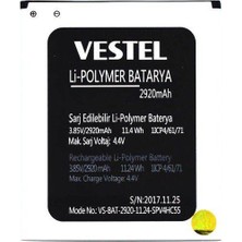 Kvy Vestel Venüs V3 5530 Uyumlu Batarya Pil 2920 mAh