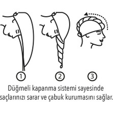 Upline Antrasit Saç Kurutma Bonesi - Havlusu