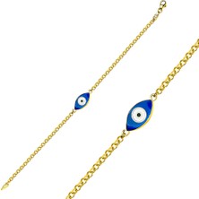 Lilarote Gözlü Nazar Altın Bileklik