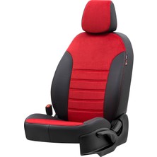 Otom Seat Altea Xl 2004-2015 Özel Üretim Koltuk Kılıfı London Design Kırmızı - Siyah