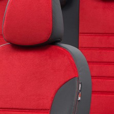 Otom Toyota Corolla 2013-2018 Özel Üretim Koltuk Kılıfı London Design Kırmızı - Siyah