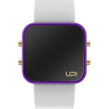 Upwatch Led Gold Purple White Unisex Kol Saati