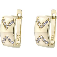 Gençtaş Kuyumculuk 14 Ayar Altın Zarif Kadın Küpe