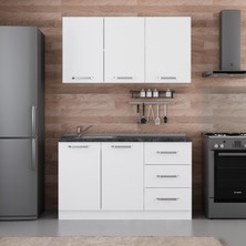 Evim 140 Cm Mutfak Dolabı Beyaz 140-B1