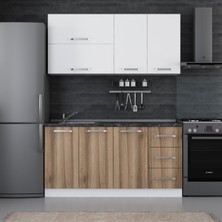 Evim 160 Cm Mutfak Dolabı Beyaz Dore 160-D2