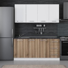 Minar 175 Cm Mutfak Dolabı Beyaz Dore 175-D1