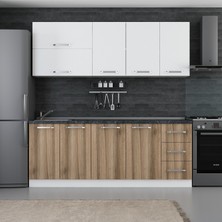 Minar 210 Cm Mutfak Dolabı Beyaz Dore 210-D2