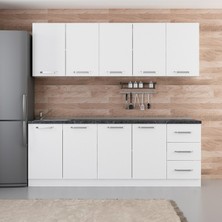 Minar 225 Cm Mutfak Dolabı Beyaz 225-B2