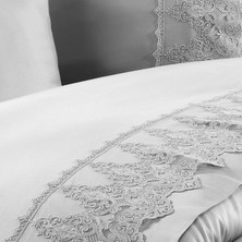 Nazik Home Marissa Organik Dantelli Pamuk Saten Çift Kişilik Nevresim Takımı