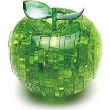 Pinokyo 3D Crystal Puzzle Apple - 3 Boyutlu Elma Puzzle - Yeşil