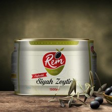 Rem Sofralık Siyah Zeytin 1,5 kg Teneke