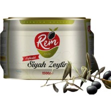 Rem Sofralık Siyah Zeytin 1,5 kg Teneke