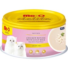 Me-O Delite Keçi Süt & Tavuklu Ezme Yavru Kedi Konservesi 6 x 80 gr