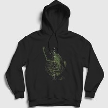 Presmono Unisex Siyah Wings Alice In Chains Kapüşonlu Sweatshirt
