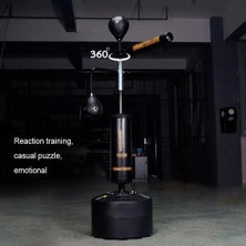 Leyaton Boks Hedef Rotasyon Hız Topu Boks Kapsamlı Döner Çubuk Hedefi 1.60 cm -200 cm Yükseklik Siyah