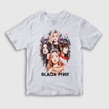 Presmono Unisex Çocuk Beyaz Girls Blackpink T-Shirt