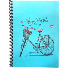 Fly Color Art Style Kareli Plastik Kapaklı Spiralli Defter
