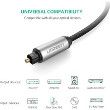 Ugreen 5.1 Dijital Toslink Optik Ses Kablosu 3 Metre
