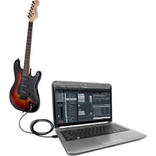 Wozlo USB Gitar Ses Link Kablosu Akustik Gitar Saz Bağlama Link Kablosu 3 Metre