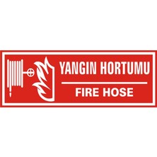 İzmir Serigrafi Yangın Hortumu / Fire Hose (Kendinden Yapışkanlı Etiket) 17 x 35 cm