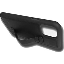 Elae Apple iPhone 12 Pro Deri Stand Özellikli Telefon Kılıfı Siyah