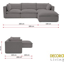Decoraev Milano Modüler Rahat Köşe Koltuk Takımı