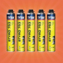 Tytan Mantolama Köpüğü Tabancalı Styro 753 Tytan 750 ml Tytan - Selena - 5 Adet