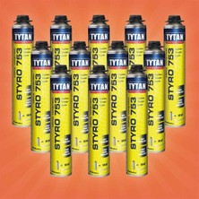 Tytan Mantolama Köpüğü Tabancalı Styro 753 Tytan 750 ml Tytan - Selena - 12 Adet