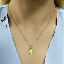 Zaradise Accessories Artı Figürlü Gold Renk Çelik Kolye