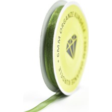 Elmas Süs Yağ Yeşili Organze Kurdele (6MM-20M)