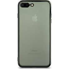Kzy Apple iPhone 7 Plus Kılıf Renkli Şeffaf Kamera Korumalı Exclusive Silikon Kapak Yeşil