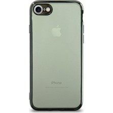 Kzy Apple iPhone 8 Kılıf Renkli Şeffaf Kamera Korumalı Exclusive Silikon Kapak Yeşil