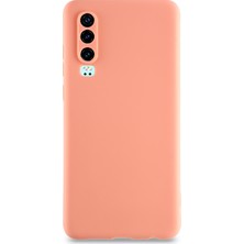 Kzy Huawei P30 Kılıf Kamera Korumalı Premier Silikon Kapak Pudra