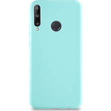 Kzy Huawei P40 Lite E Kılıf Kamera Korumalı Premier Silikon Kapak Turkuaz