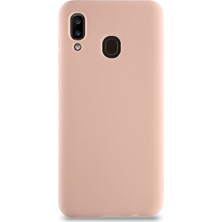Kzy Samsung Galaxy A30 Kılıf Kamera Korumalı Premier Silikon Kapak Kahverengi