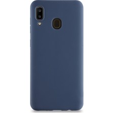 Kzy Samsung Galaxy A30 Kılıf Kamera Korumalı Premier Silikon Kapak Lacivert