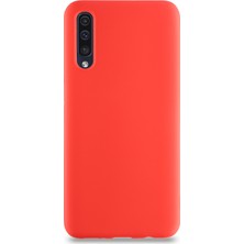 Kzy Samsung Galaxy A30S Kılıf Kamera Korumalı Premier Silikon Kapak Kırmızı